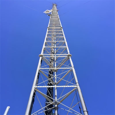 3 bacaklı Tubular Crank Up Antenne Kulesi Telekom Çelik Kulesi 50m 60m 65m