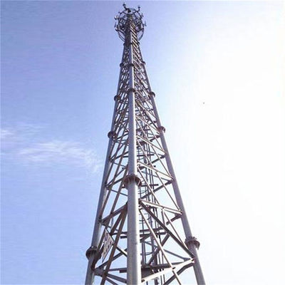 Telekom Anten GSM Wifi Ağı Kendini Destekleyen Hücre Kulesi 3 Bacaklı Tubular Hücresel Mikrodalga İletişim Kulesi