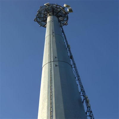 Ekipman Galvanizli Konik Tubular Hücre GSM Anten Telekomünikasyon İletişim Çelik Monopole Kulesi