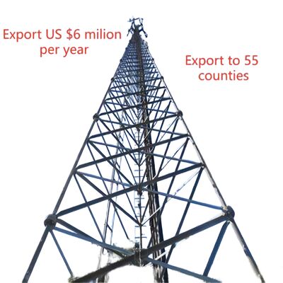 3 bacaklı tüplü dikişsiz çelik 20 30 40M Galvanizli 5G GSM Cdma Isp Telekom Kulesi