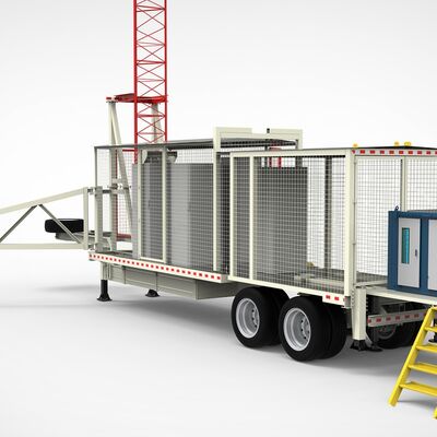 30M Teleskop Kulesi Galvanizli Çelik Kamyon Montajlı İletişim Anten 40M/S Rüzgar Direnci ISO Sertifikalı