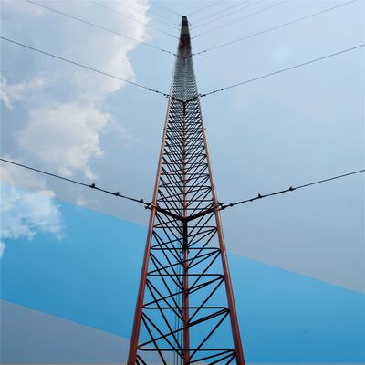 30m-60m Cost-Effective Hot Dip Galvanized Guyed Wire Tower for Rural 4G 5G Wide Area Coverage
