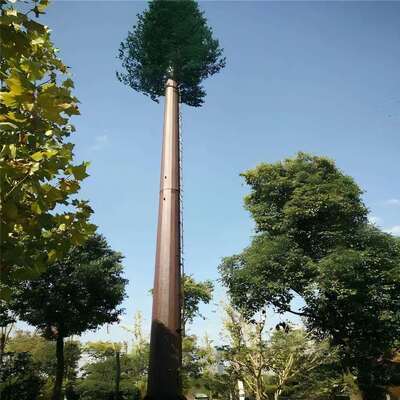 Entegre kablo yönetimi ve telekomünikasyon mikrodalga ve çevre izleme ekipmanlarını destekleyen gizli platformlarla Bionic Tree Tower