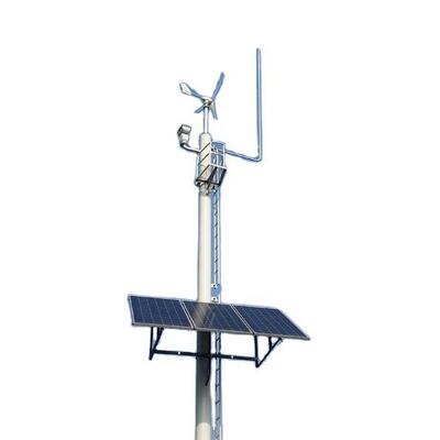 Kentsel 5G Küçük Hücre için 20M 30M Güneş Paneli Entegre Monopol Kule Enerji Tasarrufu