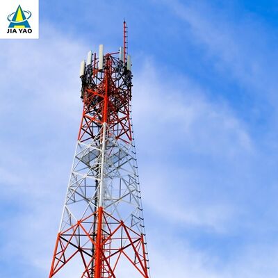 Soğuk Bölge Telekom Altyapısı için 30M 40M 45M Buz Önleyici Kaplama 4 Ayaklı Açılı Çelik Kule