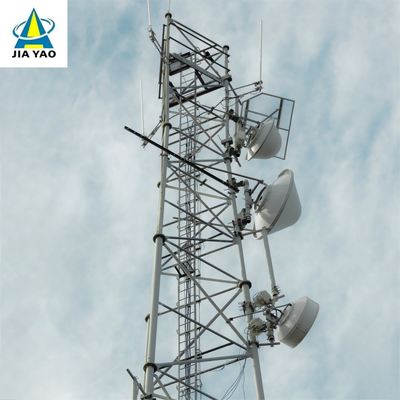 Uzaktan Madencilik Alanı İletişimi için Ağır Hizmet Tipi 3 Ayaklı Çelik Boru Kafes Kule 4G 5G Baz İstasyonu Q345B Sıcak DIP Galvanizli Rüzgara Dayanıklı Direk
