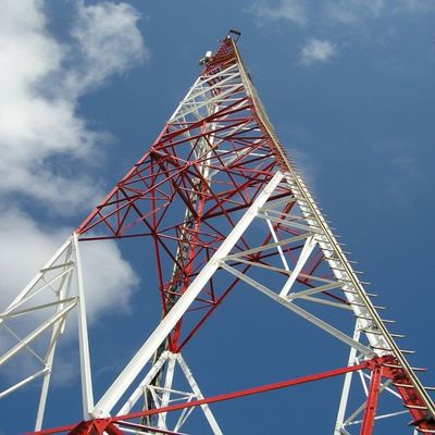 Kendini Destekleyen Telekom Kulesi 3 Bacak Üçgen Çaplı Çelik Düğme Kulesi