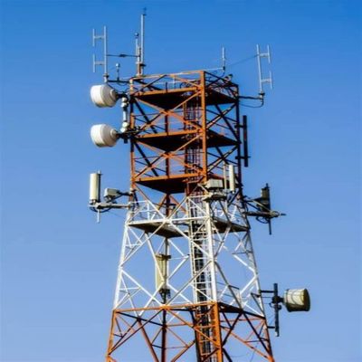 4 Bacak Çevre Çelik Demir Kendini Destekleyen Telekom Çerez Kulesi &amp; İnternet ISP Kablosuz 5G Anten Kulesi