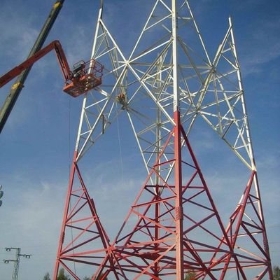 Mobil Wifi Ağı 4G 5G GSM Radyo Sinyalı 4 Bacak Köşe Çelik Telekom Kulesi Telekomünikasyon