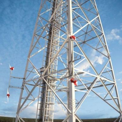 Mobil Wifi Ağı 4G 5G GSM Radyo Sinyalı 4 Bacak Köşe Çelik Telekom Kulesi Telekomünikasyon