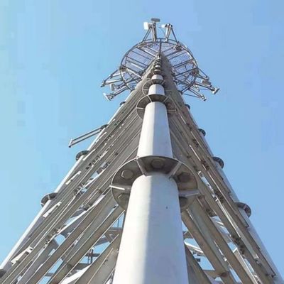 30m boru Wifi 3 bacak Tubular çelik kule ızgara dikişsiz mast Mikrodalga iletişim anten kule