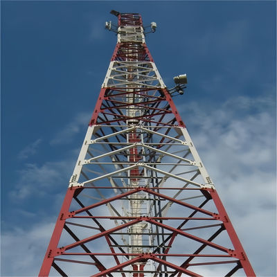 Bts Güneş Enerjisi Telekomünikasyon Kulesi ve Aksesuarları 3 Bacaklı Köşeli Kendini Destekleyen Radyo Kulesi