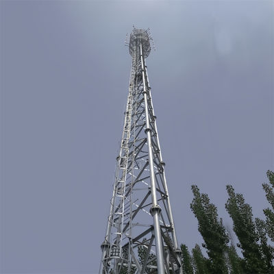 3 Bacaklı Tubular Çelik Kulesi Mobil Ağ 4G 5G Sinyal Radyo İletişim Kuleleri