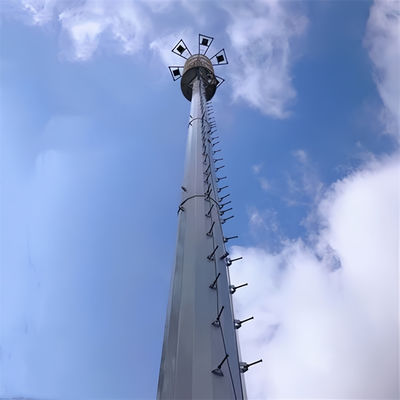 ISO 1461 15 20 30 40 50 M Metre 4G 5G Stand Cell Sinyal direği tırmanma merdiveni kendini destekleyenB Monopole Antenne Kulesi