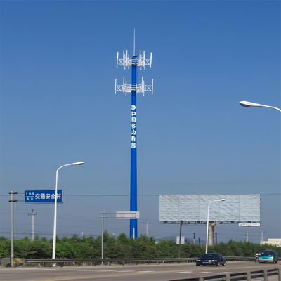 Hücre Anten Telekom Hot Dip Galvanize Monopole Kulesi 10 -60 M