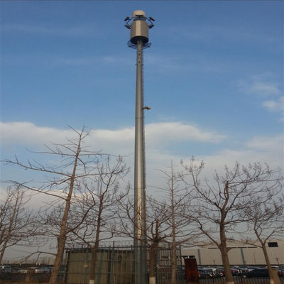 25M 30M 40M 45M Radyo Anten Sinyalı Galvanizli Çelik Tek Tüp Kutbu Ana İstasyon İletişim Monopole Kulesi