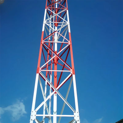 50m Mikrodalga Anten Kendini Destekleyen Kule Çerez Tasarımı 3 Bacaklı Telekomünikasyon Çelik Kule