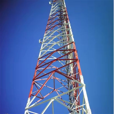 30m Galvanizli Çelik 3 Bacaklı Köşeli Çelik Kule Tek Mast İletişim Anten Kulesi