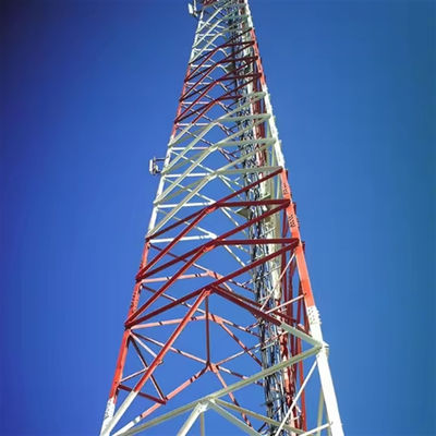 28-50M Anten 3 Bacak Galvanizli Çelik Çerez Kulesi Telekom Tüpleri Köşeli Mobil İletişim Kulesi