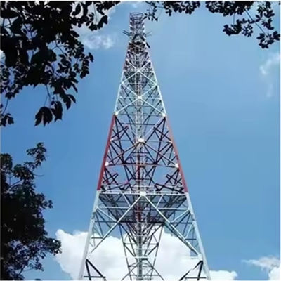 28-50M Anten 3 Bacak Galvanizli Çelik Çerez Kulesi Telekom Tüpleri Köşeli Mobil İletişim Kulesi