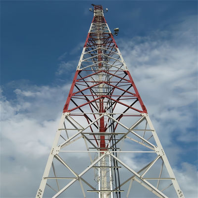10 - 60 M Metre Kendini Destekleyen İnternet 5G Telekomünikasyon Kulesi Anten 3 Bacaklı Kulesi