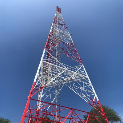10 - 60 M Metre Kendini Destekleyen İnternet 5G Telekomünikasyon Kulesi Anten 3 Bacaklı Kulesi