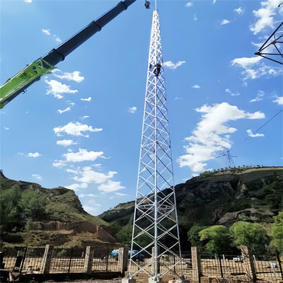 40 Meter Telekom Kulesi Üreticisi Çalışma platformu Anten Radyo 3 Bacaklı Köşeli Çelik Kulesi