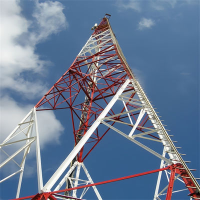 10 - 60 M Metre Kendini Destekleyen İnternet 5G Telekomünikasyon Kulesi Anten 3 Bacaklı Kulesi