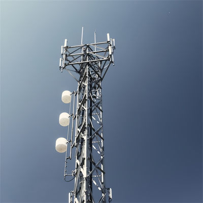 Q255B Q355B Q420B Tasarım 3 Bacaklı Çelişkili Çelik Kule Telekomünikasyon Kulesi
