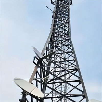 Q255B Q355B Q420B Tasarım 3 Bacaklı Çelişkili Çelik Kule Telekomünikasyon Kulesi