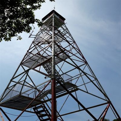 Çerezli açılı çelik platform Muhafız Kulesi Dağ Ormanı Görünümü Yangın İzleme Kulesi