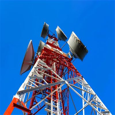 20m 40m 45m 50m Dört bacaklı çelik mast GSM Hücresel Telekomünikasyon Bts Anten İletişim kulesi
