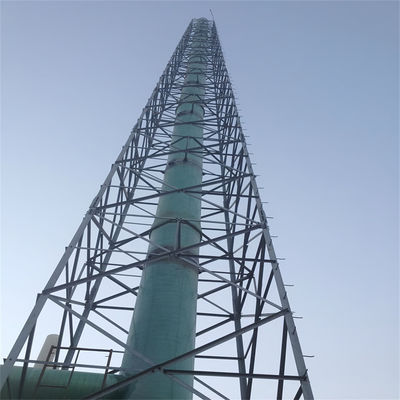 Kendi kendine duran çelik ızgaralı Mikrodalga Radyo Wifi Telekomünikasyon 4 Bacak Köşeli Hücre Kulesi Ve ızgaralı direği Satılık