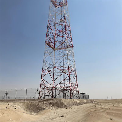 Wifi Göndericisi Kendini Destekleyen Antenne Kulesi Güneş Enerjisi Çelik Uydu 4 Bacak Galvanizli Çelik Kulesi