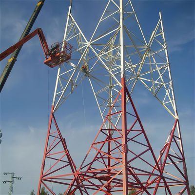 25 35 45 55 60 m Kendini Destekleyen Üss Telsiz İletişim Pylon Wifi Alıcı Çelik Telekomünikasyon 4 bacaklı İletişim Kulesi