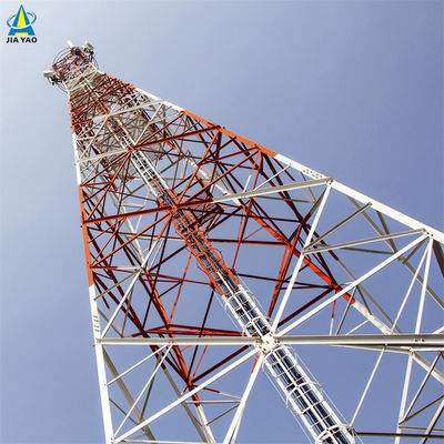 Üretici 4 bacaklı çelik pilon 5km Wifi verici ve alıcı açılı ızgara mikrodalga kablosuz destek telsiz kulesi