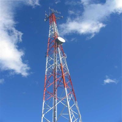 50m Çelik Güneş Enerjisi Televizyon Uydu Mikrodalga Çerez Kulesi Mast 50km İnternet Sinyalı Radyo Telekomünikasyon Kulesi