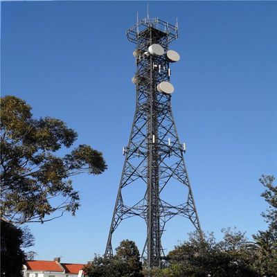 50m Çelik Güneş Enerjisi Televizyon Uydu Mikrodalga Çerez Kulesi Mast 50km İnternet Sinyalı Radyo Telekomünikasyon Kulesi