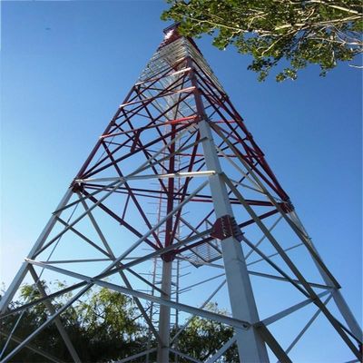 60 derece açı 4 bacaklı açılı kendi kendini destekleyen ızgara kulesi çelik iletişim kulesi