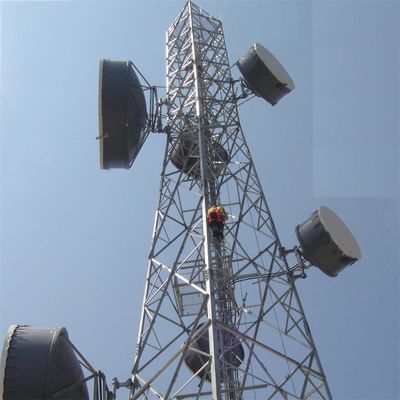 72m 4 Bacak Çelik Çerezli Köşeli Mobil Telekom Kulesi ASTM A36 A572 Gr50