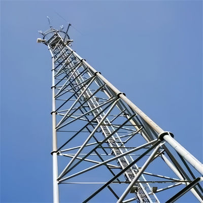 3 Bacaklı Çubuk Çubuk Çubuklu Kendini Destekleyen Çelik Sıcak Dip Galvanize Telekomünikasyon İletişim Hücre Kulesi