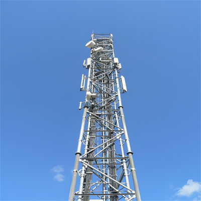 3 Bacaklı Çubuk Çubuk Çubuklu Kendini Destekleyen Çelik Sıcak Dip Galvanize Telekomünikasyon İletişim Hücre Kulesi