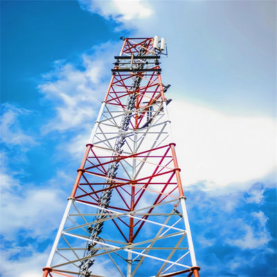 3 Bacaklı Çubuk Çubuk Çubuklu Kendini Destekleyen Çelik Sıcak Dip Galvanize Telekomünikasyon İletişim Hücre Kulesi
