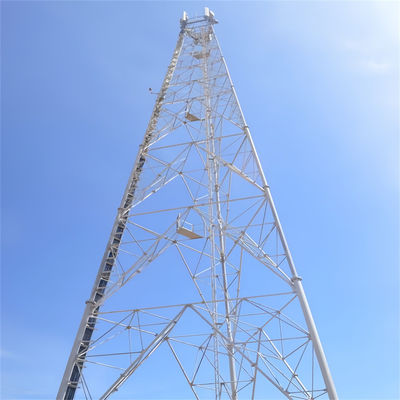 Kendini Destekleyen Sıcak Dip Galvanize Dijital TV Alıcısı Hücre Radyo Telkom Wifi Anten Üçgen Çelik Mast Kulesi