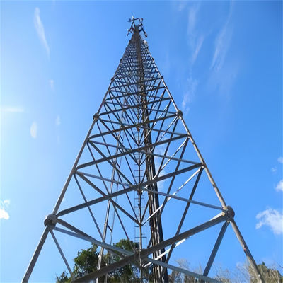 30m boru Wifi 3 bacak Tubular çelik kule ızgara dikişsiz mast Mikrodalga iletişim anten kule