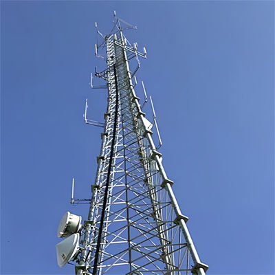 30m boru Wifi 3 bacak Tubular çelik kule ızgara dikişsiz mast Mikrodalga iletişim anten kule