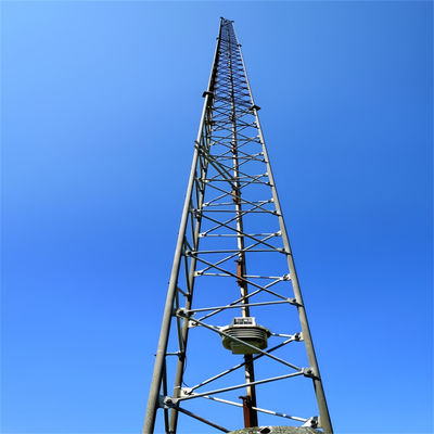 30 Metre Galvanize 3 Bacaklı Kendini Destekleyen Kule Tubular Çelik Telekom Çerezli Kule