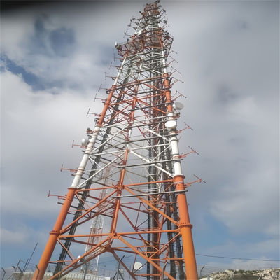 30 Metre Galvanize 3 Bacaklı Kendini Destekleyen Kule Tubular Çelik Telekom Çerezli Kule