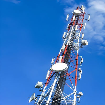 Telekom Tubular 3 Bacaklı Antenne Kulesi Kendini Destekleyen Telekom Çerez Kulesi Q345 / Q235