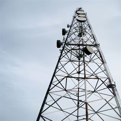 20 25 30 35 40 42 45 48 50 52 55 60 65 M En yüksek İletişim Kulesi Pylon Tüplü Demir Telekomünikasyon 3 Bacak Kulesi
